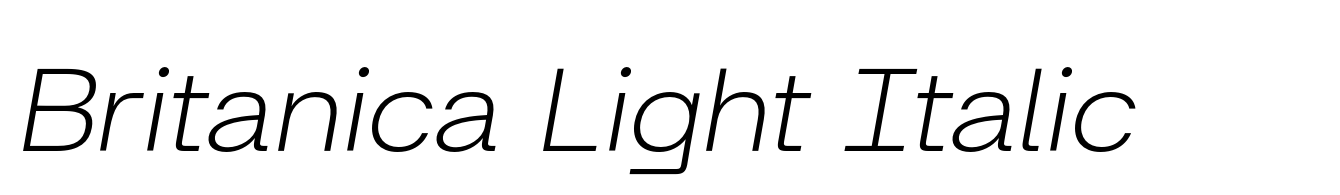 Britanica Light Italic